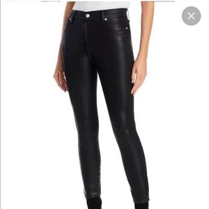 7 For All Mankind Coated “faux leather” Skinny Jeans Size 25